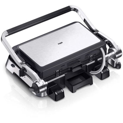 Multifunction grill - BRAUN - Multi Pro 9 - 2000 W - 3 heating positions - Black / Steel