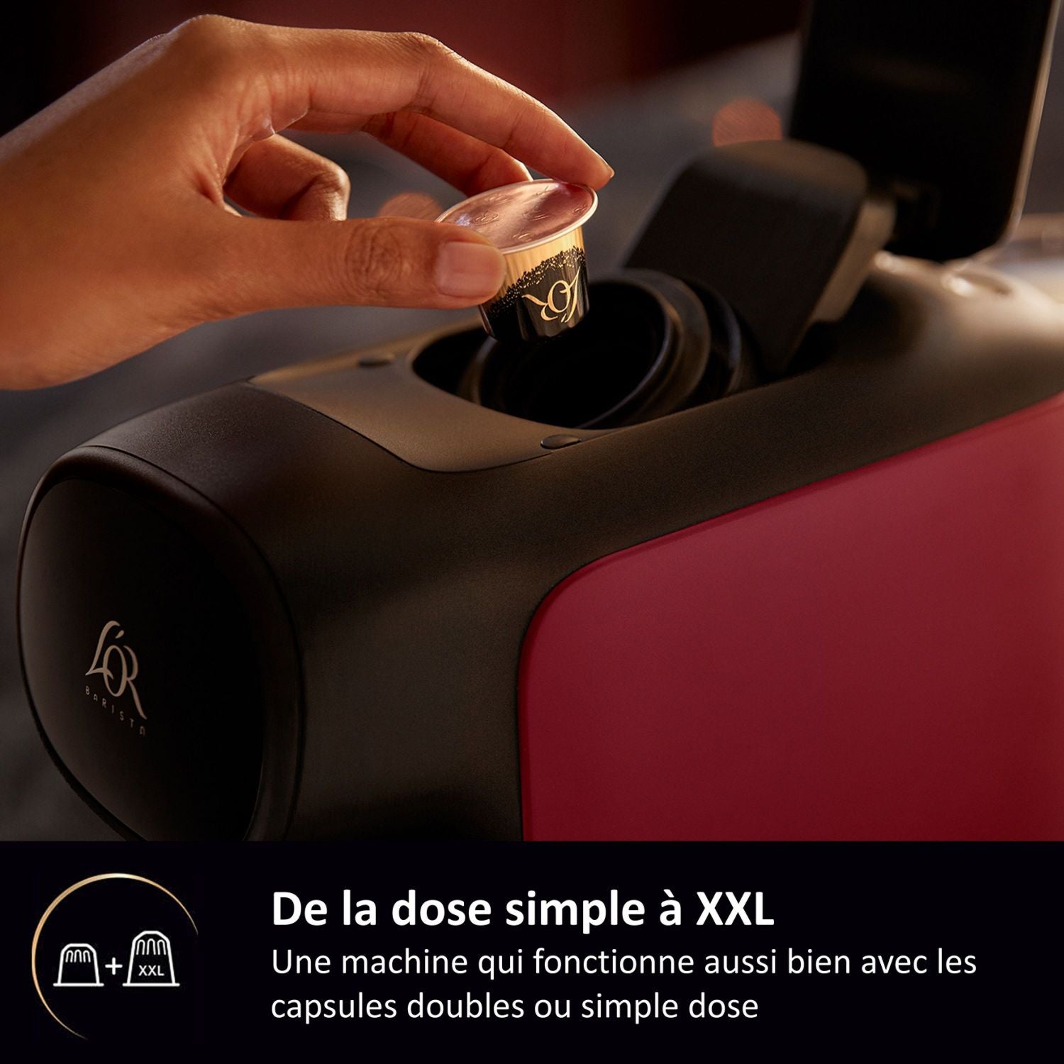 Pod coffee maker - PHILIPS - LM9012/50 - L'Or Sublime - Red