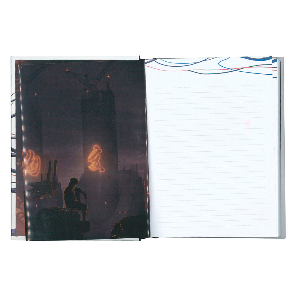 Ghost in the Shell Notebook with light