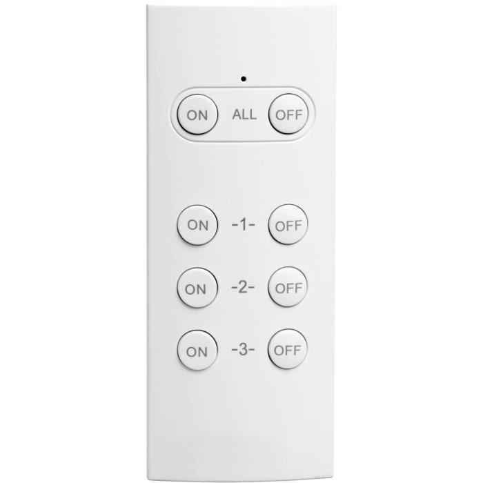 Pack of 2 remote-controlled sockets for outdoor use + remote control - GAO - 230 V - Black