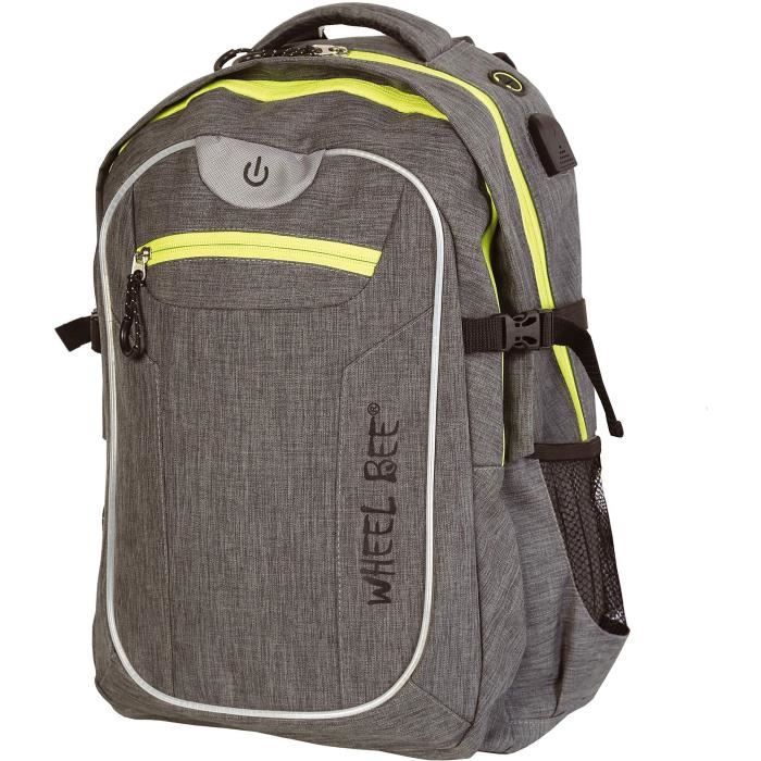 Wheel Bee Revolution Kids Backpack, 46 cm, 30 liters, Grey - 950022