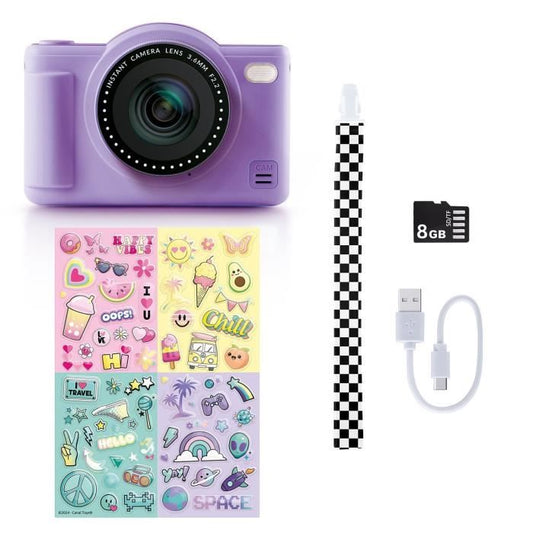 Canal Toys - Photo Creator - Pop Color Digital Camera Purple - With 32GB SD Card Included