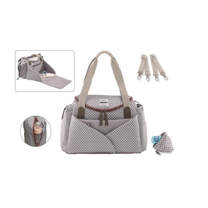 BEABA Sydney II Play Print Gray / Coral Bag