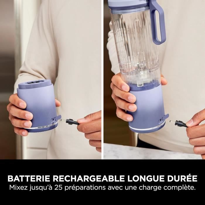 NINJA Blast Max Portable Blender - BC251EULD - 530 ml bowl - 2h battery life - cordless - BPA-free - lavender