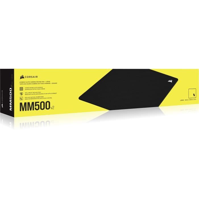 Gaming Mouse Pad - CORSAIR - MM500 V2 - Anti-Fray Fabric - Large