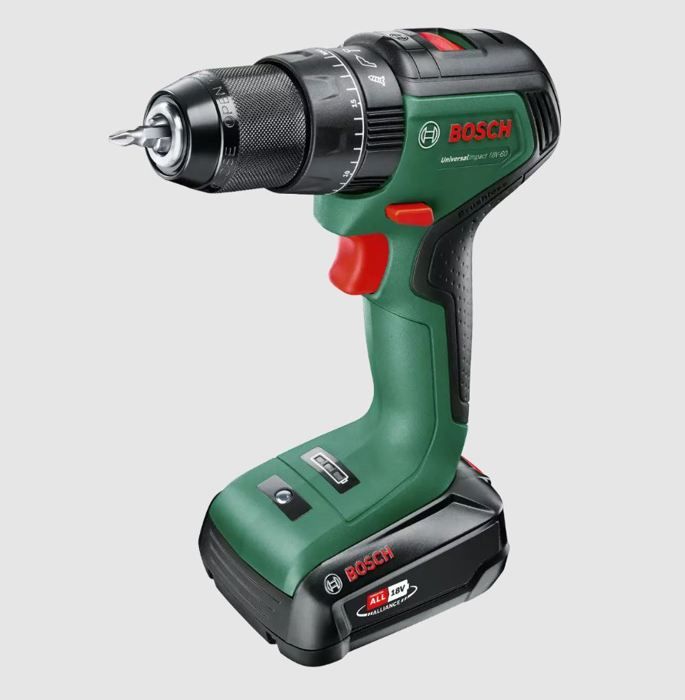 Bosch UniversalImpact 18V60 drill driver (+1x2.0Ah battery) + AL 18V-20 charger
