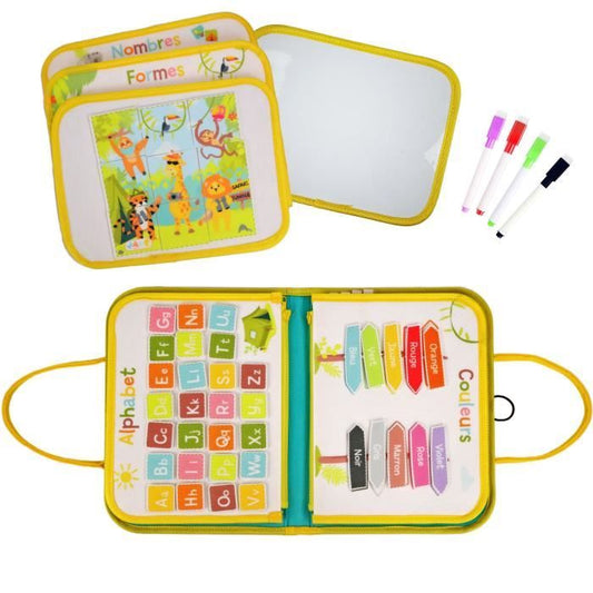 Activity Pouch - Montessori - JADE - Educational Game - Travel - Sensory - Game for Children - French Design