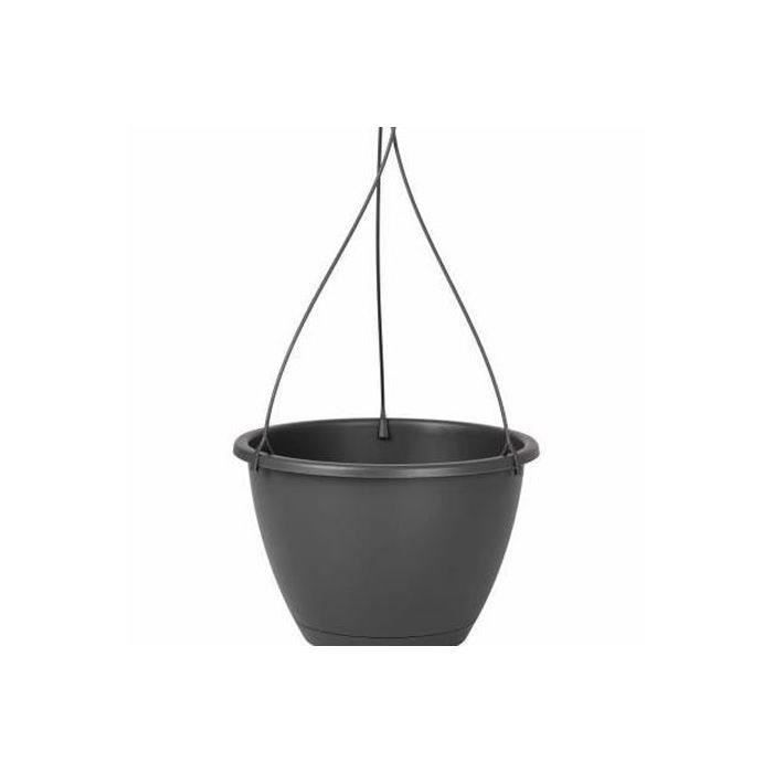 ARTEVASI Algarve hanging flowerpot - 8 L - 31 x 31 x 20.5 cm - Anthracite gray