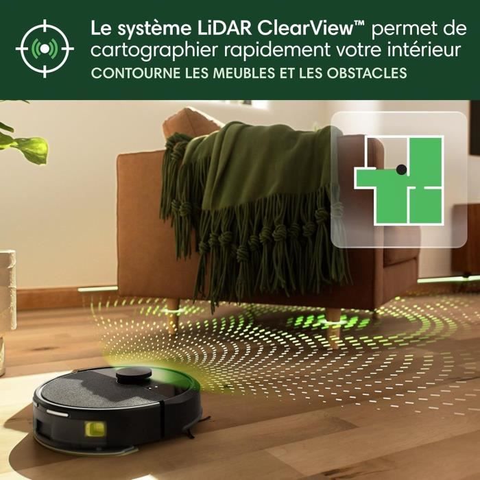 Robot vacuum cleaner - IROBOT - Roomba 105 Combo - 2h - 7000 Pa - 400 ml - Black