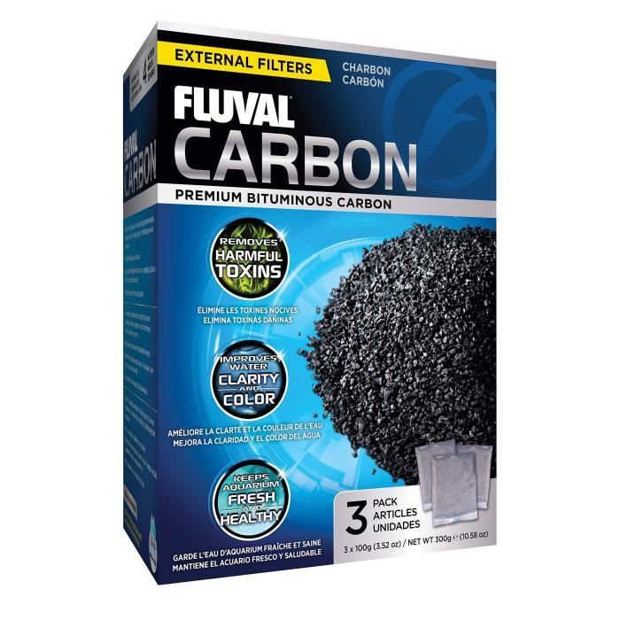 FLUVAL Set of 3 coals 100 g - For aquarium