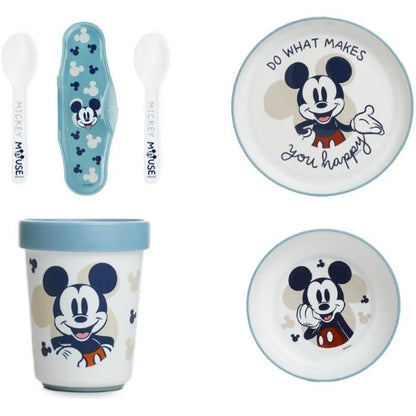 THERMOBABY MICKEY 2nd age meal pack - 3 plates + a cup + 1 spoon