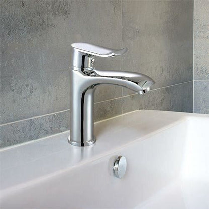 Washbasin mixer - EDOUARD ROUSSEAU - Rangoon - Flow reducing aerator - Ceramic cartridge Ø 35 mm - Chrome