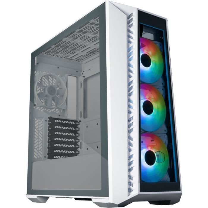Gaming case - COOLER MASTER - MasterBox MB520 - Glass front - White ARGB - 3x120mm