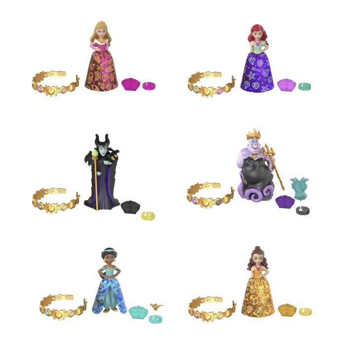 Disney Princesses-Mini-Dolls Royalty Color Reveal-Assortment HXH16