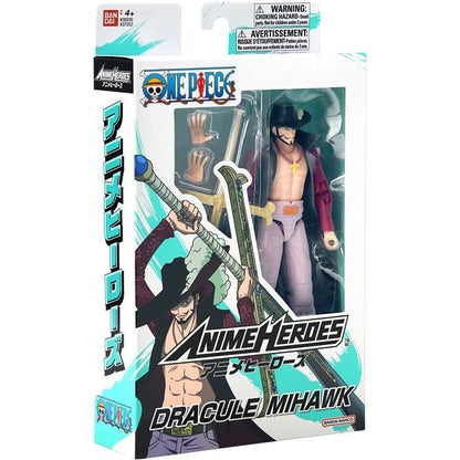 Anime Heroes Articulated Figure - BANDAI - One Piece - Dracule Mihawk Hawkeye - 17 cm