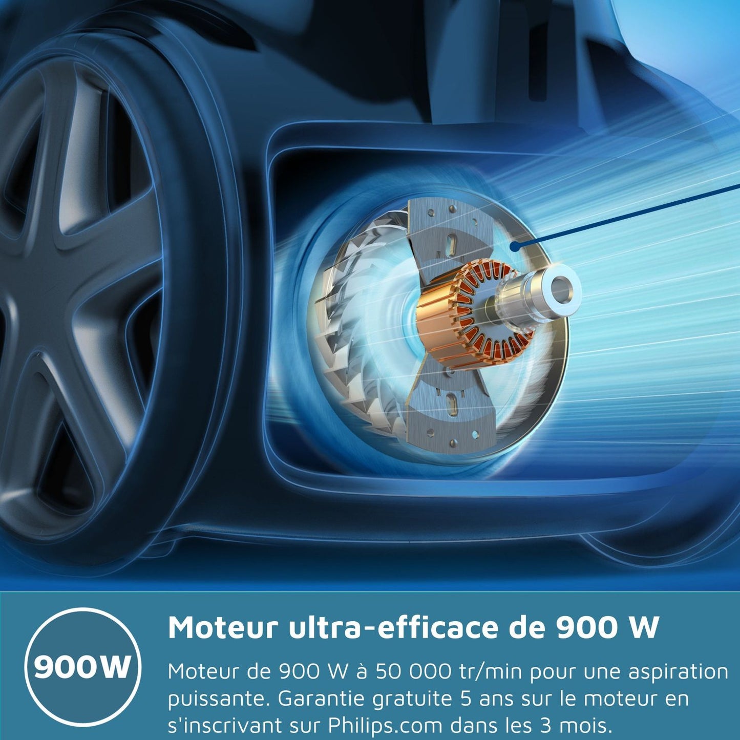 Bagless vacuum cleaner - Philips FC9330/09 - 900W - HEPA 13 filter - PowerCyclone 5 technology