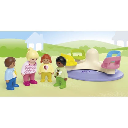 PLAYMOBIL Junior 71701 Children and turnstile - Includes four figures and a turnstile - From 1 year old