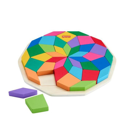 Fisher-Price-Wooden Mandala Puzzle-40 Piece Geometric Pattern Puzzle HXT94