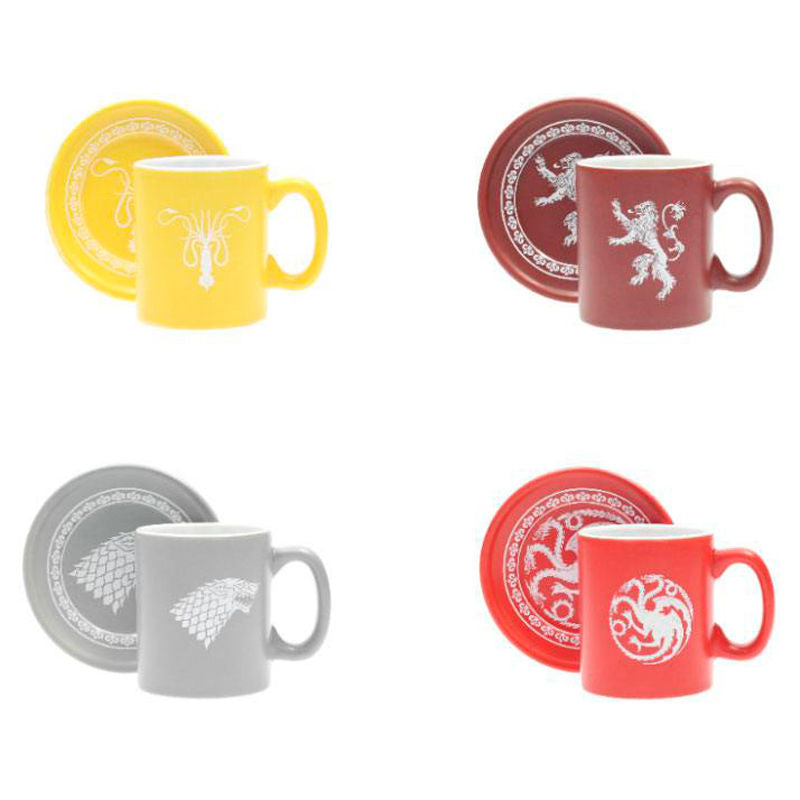 Game of Thrones emblems 4 mini espresso mugs set