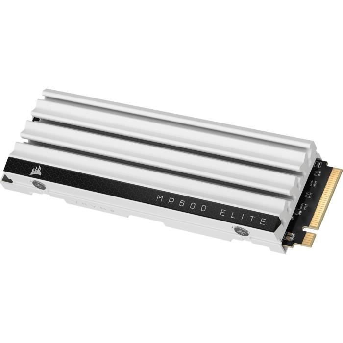 Internal SSD - CORSAIR - MP600 ELITE 1TB Gen4 PCIe x4 NVMe M.2 SSD Optimized for PS5 with LP Heatsink - White