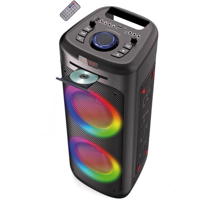 Light speaker with CD drive inovalley MS06 -CD -XXL - Bluetooth 5.0 - 1000W - Karaoke function