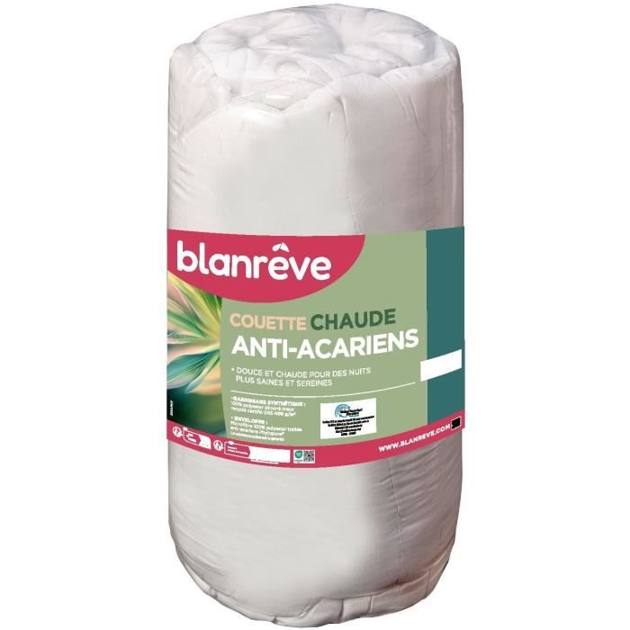 Warm anti-dust mite duvet - 400 gr/m² - BLANREVE - 240 x 220 cm - White