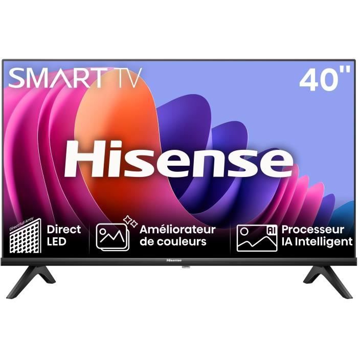 LED TV - HISENSE - 40A4N - 40 (100 cm) - Ultra thin edges - Full HD (1920x1080) - Smart TV - 2xHDMI