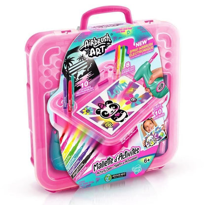 Canal Toys - Airbrush Art - Activity case with electronic spray, stencils and markers - AIR 017