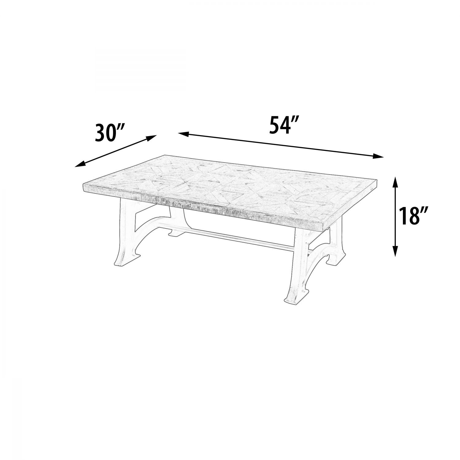 Mango Wood Industrial Coffee Table