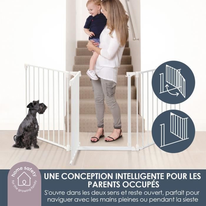 Child safety gate - Discovery 3 - DREAMBABY - 74.5 cm to 1.95 cm - White