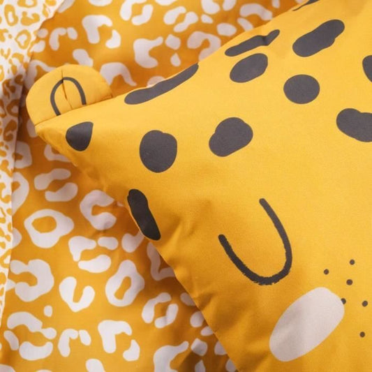 TODAY Funny children's bedding set - 140x200 cm - 100% Cotton - leopard print