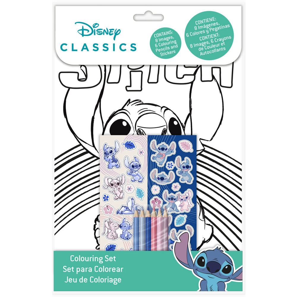 Disney Stitch Colouring set