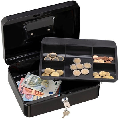 Money box - BURG WACHTER - Money 5025 Black - Key opening, black steel