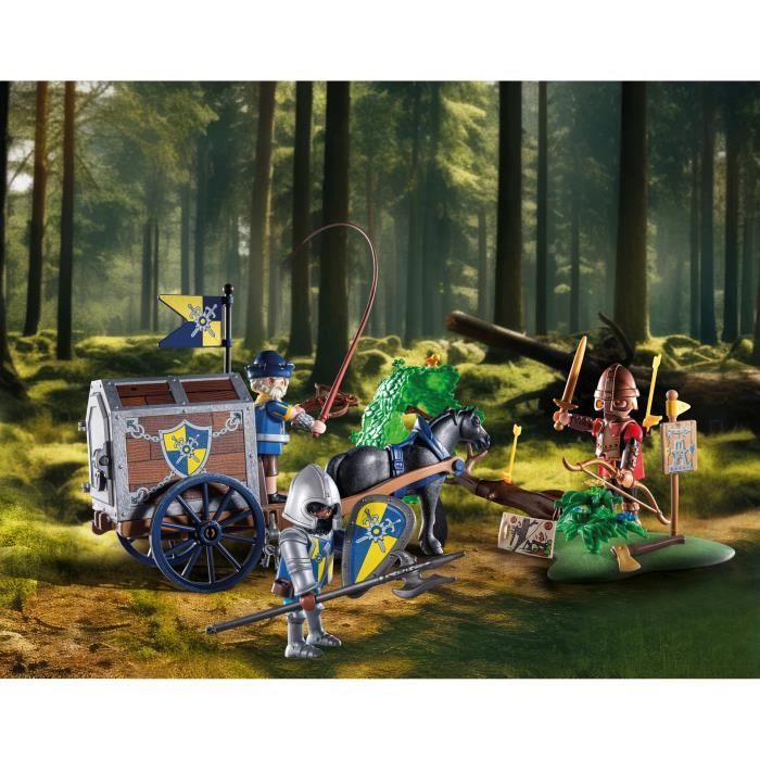 PLAYMOBIL 71484 Novelmore Convoy with Bandit, Novelmore, Knights and Robbers, Ages 5 and up