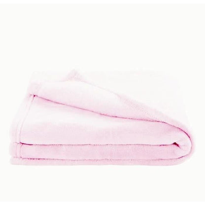 SOFT NID Microfibre Microfoux Blanket - 100x150cm - Light Pink