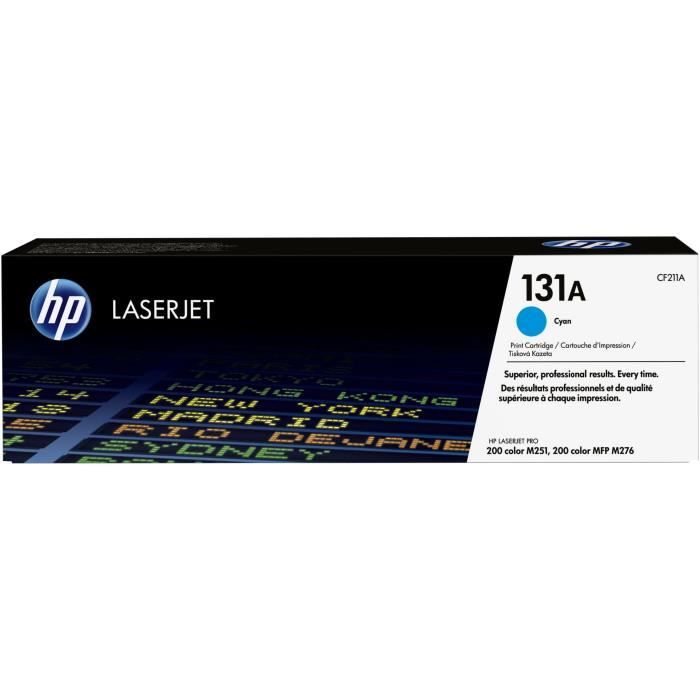 HP 131A Cyan Original LaserJet Toner Cartridge (CF211A) for HP LaserJet Pro 200 Color M251 / M276