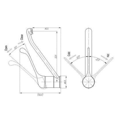 Rousseau Faucet Kitchen Mixer Edinburgh PMR - Without shower - Chrome