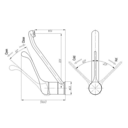 Rousseau Faucet Kitchen Mixer Edinburgh PMR - Without shower - Chrome