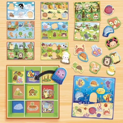 Learning Game - Lisciani - 92772 - Montessori - 3D - 50 self-correcting shapes