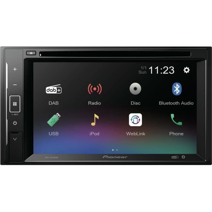 Autradio - Pioneer - AVH -A240dabdab - DVD - USB - 2 DIN - 6.2 - DAB+ - Bluetooth
