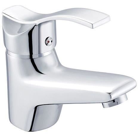 Basin mixer - EDOUARD ROUSSEAU - Nelson - Flow reducing aerator - Simple design - Ceramic cartridge Ø 40 mm - Chrome