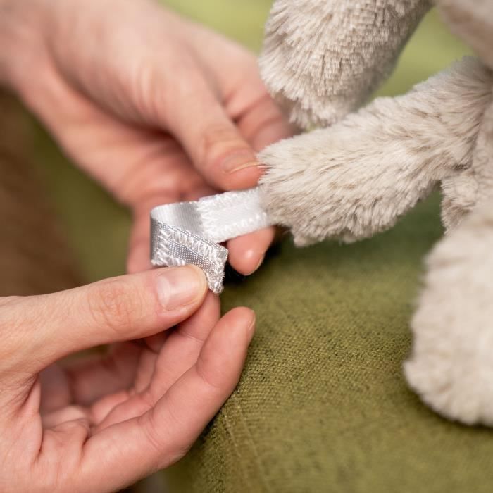 INGENUITY Baby Night Light, Rabbit Comforter, Sylvie Plush, Responds to Baby's Cries, Musical, Luminous, White Noise, and Pacifier Clip