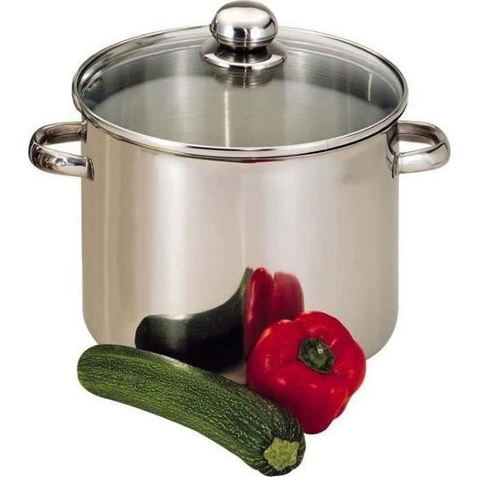 BAUMALU Catering stainless steel + glass lid - 28 cm