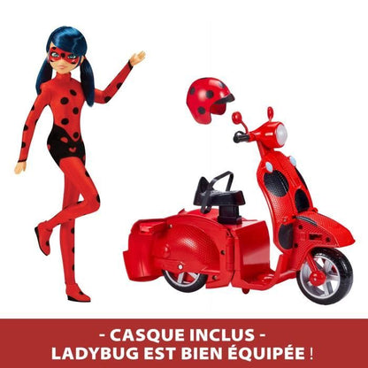 Miraculous Switch'n go scooter + Ladybug Lucky Charm BANDAI articulated doll 26 cm - P50668
