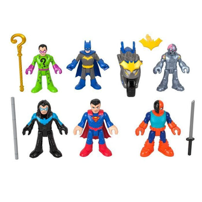 Imaginext-DC Super Friends-Deluxe Figure Set with 9 Elements - Imaginext - HXF94