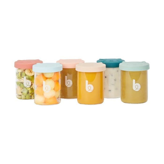 Babymoov Isy Bowls 6 Borosilicate glass conservation pots - Graduates 250ml