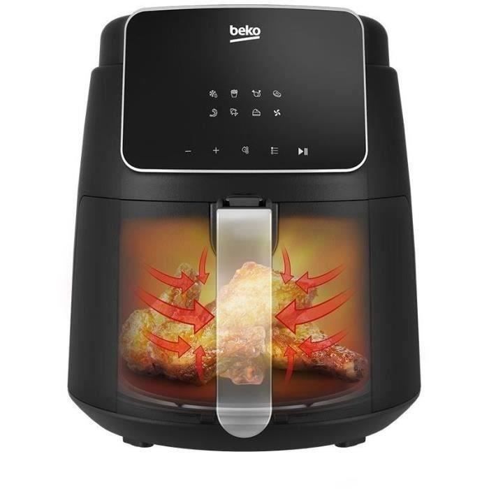 Multifunction oil-free fryer - BEKO - FRL2244B - 1500 W - 3.9 L for 0.8 kg of fries - 8 programs - Touch screen - Black