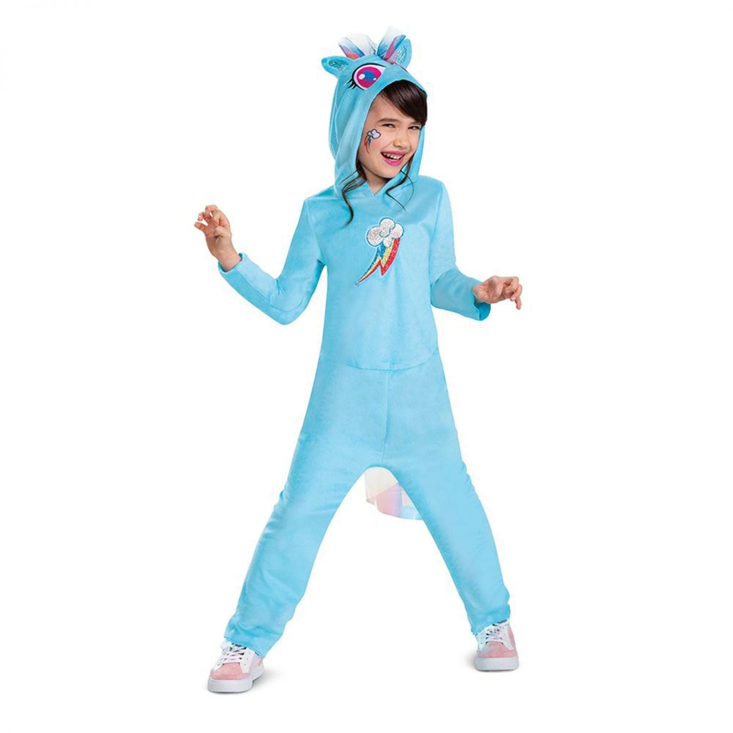 My Little Pony Rainbow Dash Girls Hooded Costume Jumpsuit | S (4-6x)