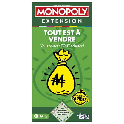 Monopoly Expansion Everything is for Sale, Makes the Classic Monopoly Game More Fun and Faster, Board Games, 2-6 Players, 40