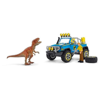 Schleich - All -terrain car with outpost Dino - 41464